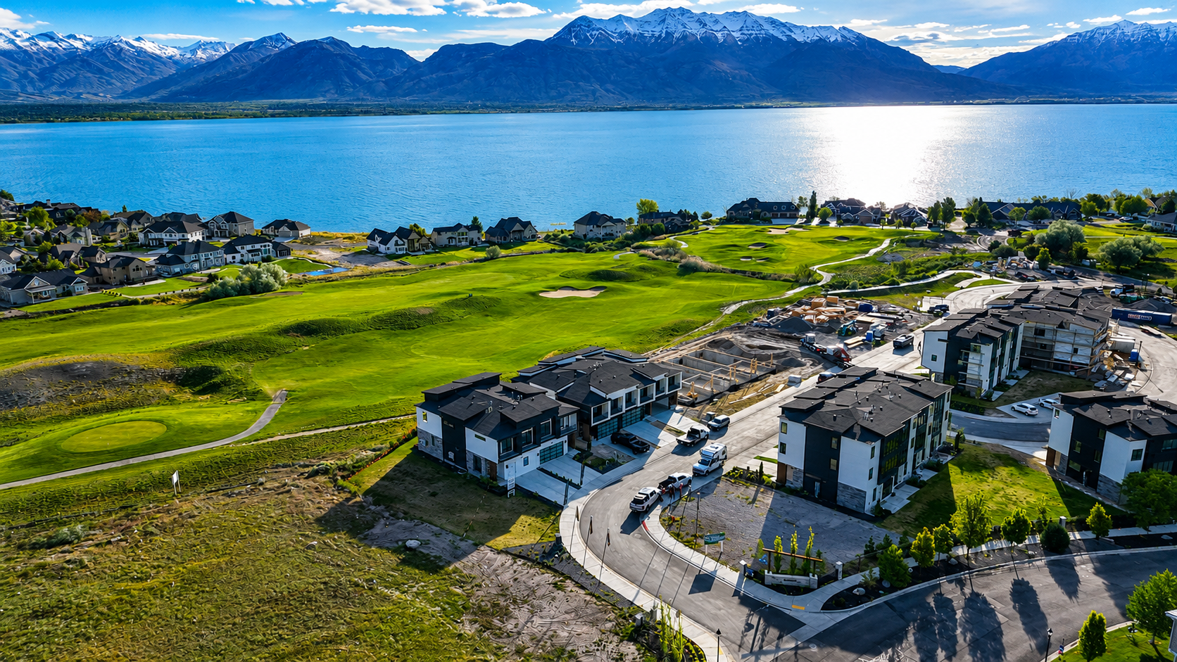 The Fairways community along Utah Lake with Wasatch mountains